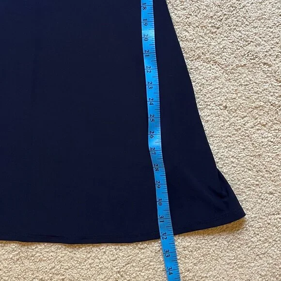 Navy Blue *Mock Neck* Mini Dress w/ Ruffles | XS | Simple & Sophisticated | NWOT - Picture 11 of 11